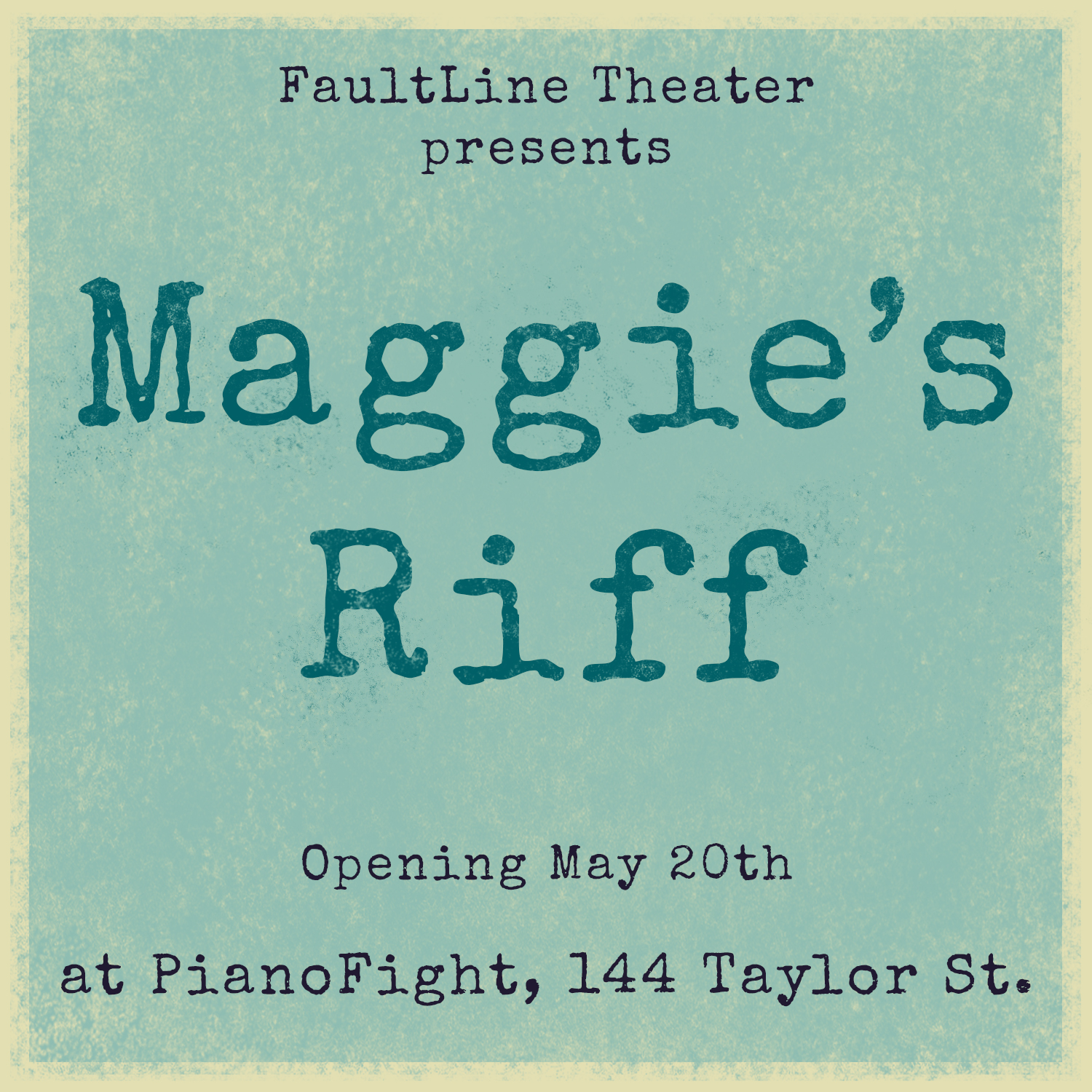 by Jon Lipsky directed by Cole Ferraiuolo Through a shifting jazz score that combines the heartfelt 1930s with the frenetic 1960s, Maggie's Riff is a time-bending examination into Jack Kerouac's memories. Provoked by nostalgia for his boyhood in small town Lowell and taunted by his first love, Maggie Cassidy, Jack tears though his past to separate the facts of his life from the fantasies of his novels.